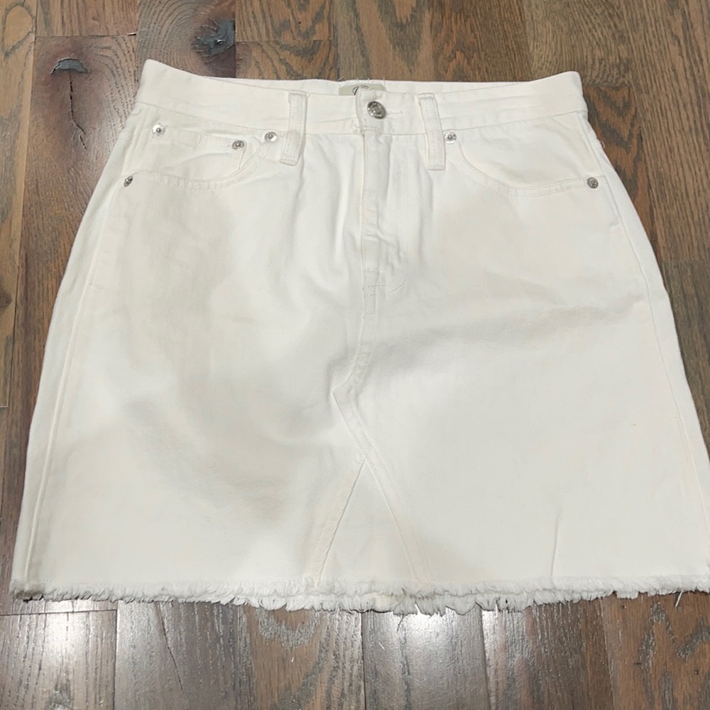 J. Crew White Denim Skirt Size 26